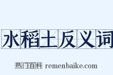 水稻土反义词是什么意思的图片